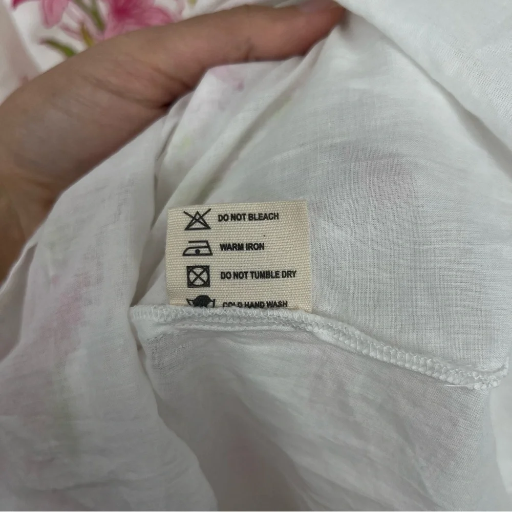 Islapayal Pink Floral Puff Sleeve Off-the-Shoulder Bohemian Midi Dress Small NWT - Picture 7 of 9